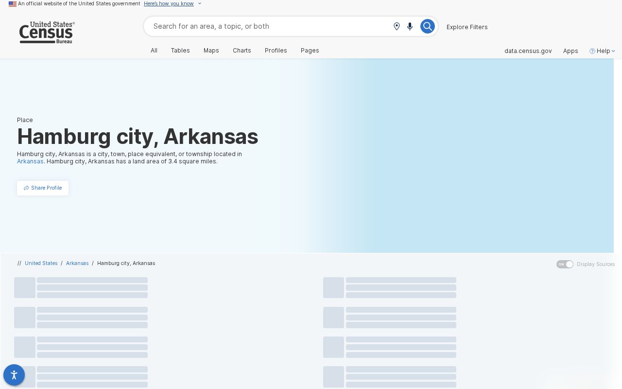 U.S. Census profile for Hamburg, Arkansas
